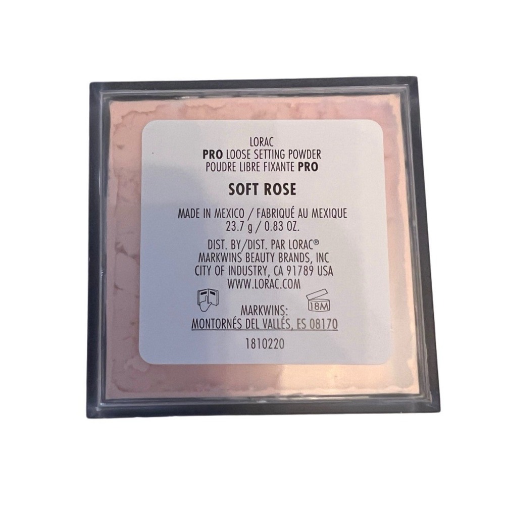 LORAC Soft Rose Pink Pro Loose Setting Finishing Powder .83 OZ  Minimize Pores - Picture 10 of 11